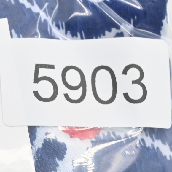 Vineyard Vines Whale Tail Tile Dress Size 14‎ Sleeveless Blue Red Floral Ikat - Picture 15 of 15